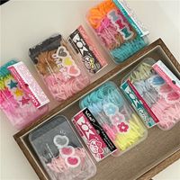 Cartoon Style Multicolor Plastic Rubber Band 100 Pieces main image 2