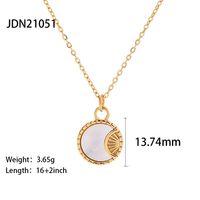 Modern Style Heart Shape Stainless Steel Plating Chain Pendant Necklace sku image 3