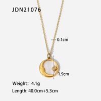Modern Style Heart Shape Stainless Steel Plating Chain Pendant Necklace sku image 5