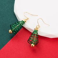 1 Pair Fashion Christmas Tree Enamel Alloy Drop Earrings sku image 1