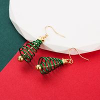 1 Pair Fashion Christmas Tree Enamel Alloy Drop Earrings main image 4