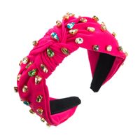 Fashion Solid Color Cloth Inlay Artificial Diamond Hair Band 1 Piece main image 5