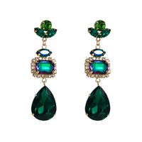 Ins Style Water Droplets Alloy Inlay Artificial Diamond Women's Drop Earrings 1 Pair main image 3