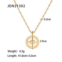 Modern Style Heart Shape Stainless Steel Plating Chain Pendant Necklace sku image 1