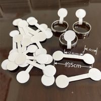 100 White Minimalist Round Head Labels Mini Can Be Handwritten In Half Folded Stickers main image 4