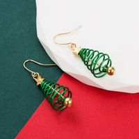 1 Pair Fashion Christmas Tree Enamel Alloy Drop Earrings main image 1