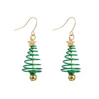 1 Pair Fashion Christmas Tree Enamel Alloy Drop Earrings main image 5