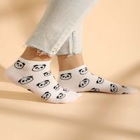 Femmes Mignon Panda Coton Cheville Chaussettes 1 Paire main image 4