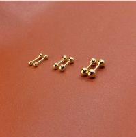 Simple Style Solid Color Silver Plating Ear Studs 1 Pair main image 1