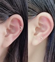 Simple Style Moon Silver Plating Ear Studs 1 Pair main image 4