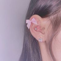 Fashion Solid Color Bow Knot Alloy Women's Ear Studs 1 Piece main image 4