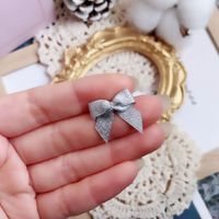 Fashion Solid Color Bow Knot Alloy Women's Ear Studs 1 Piece sku image 20