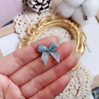 Fashion Solid Color Bow Knot Alloy Women's Ear Studs 1 Piece sku image 19