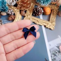 Fashion Solid Color Bow Knot Alloy Women's Ear Studs 1 Piece sku image 10