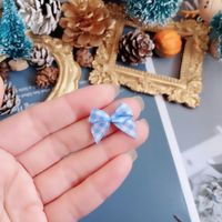 Fashion Solid Color Bow Knot Alloy Women's Ear Studs 1 Piece sku image 14