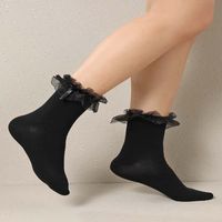 Women's Fashion Solid Color Cotton Ankle Socks sku image 1