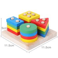 Children's Eight-tone Percussion Piano Threading Clock Rainbow Tower Baby Educational Toys Wholesale sku image 34