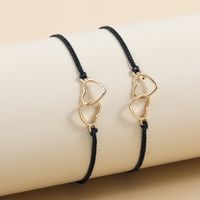 Simple Style Heart Shape Rope Knitting Women's Bracelets 2 Pieces main image 6