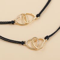 Simple Style Heart Shape Rope Knitting Women's Bracelets 2 Pieces main image 5