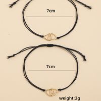 Simple Style Heart Shape Rope Knitting Women's Bracelets 2 Pieces main image 3