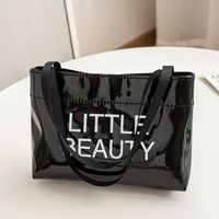 Women's Small Pvc Letter Fashion Square Zipper Tote Bag main image 3