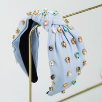 Mode Einfarbig Tuch Inlay Künstlicher Diamant Haarband 1 Stück sku image 9