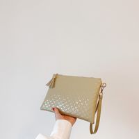 Women's Spring&summer Pu Leather Solid Color Fashion Tassel Square Zipper Clutch Bag main image 1