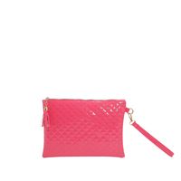 Women's Spring&summer Pu Leather Solid Color Fashion Tassel Square Zipper Clutch Bag sku image 2