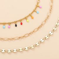 Simple Style Geometric Alloy Plating Women's Anklet 3 Pieces main image 2