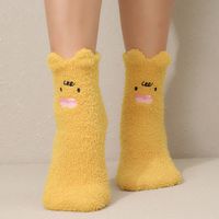 Kid's Fashion Emoji Face Coral Fleece Ankle Socks main image 3