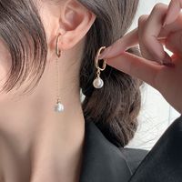 Fashion Geometric Mixed Materials Plating Artificial Pearls Women's Earrings 1 Pair main image 1