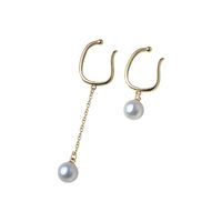 Fashion Geometric Mixed Materials Plating Artificial Pearls Women's Earrings 1 Pair main image 3