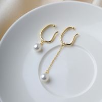 Mode Geometrisch Gemischte Materialien Überzug Künstliche Perlen Frau Ohrringe 1 Paar sku image 1
