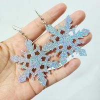 1 Pair Exaggerated Snowflake Arylic Earrings sku image 1