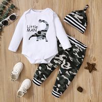 Fashion Dinosaur Camouflage Cotton Printing Pants Sets Baby Clothes sku image 4