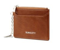 Men's Solid Color Pu Leather Zipper Card Holders main image 5