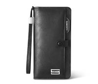 Men's Solid Color Pu Leather Zipper Wallets sku image 1