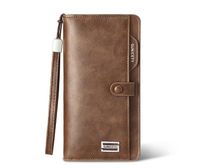 Men's Solid Color Pu Leather Zipper Wallets sku image 2