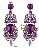 Retro Rhinestones  Earring (purple)  Nhjq8832-purple main image 2