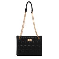 Women's Medium All Seasons Pu Leather Lingge Fashion Chain Square Lock Clasp Chain Bag main image 4