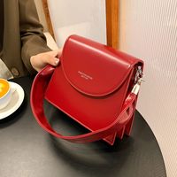 Women's Small Pu Leather Letter Fashion Square Flip Cover Crossbody Bag main image 3