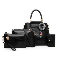 Women's Large All Seasons Pu Leather Fashion Bag Sets sku image 2
