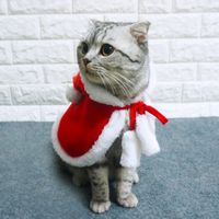 Simple Style Flannel Christmas Color Block Pet Clothing 1 Piece main image 6