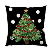 Moda Árbol De Navidad Letra Lino Fundas De Almohada sku image 1