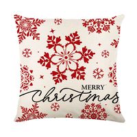 Fashion Letter Snowflake Linen Pillow Cases sku image 1