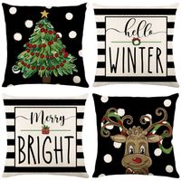 Fashion Christmas Tree Letter Linen Pillow Cases main image 1