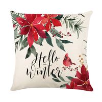 Fashion Letter Flower Linen Pillow Cases sku image 2