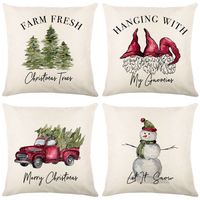 Fashion Christmas Tree Snowman Linen Pillow Cases main image 1