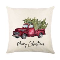 Fashion Christmas Tree Snowman Linen Pillow Cases sku image 3