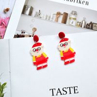 Cartoon Style Christmas Tree Santa Claus Arylic Women's Drop Earrings 1 Pair sku image 5